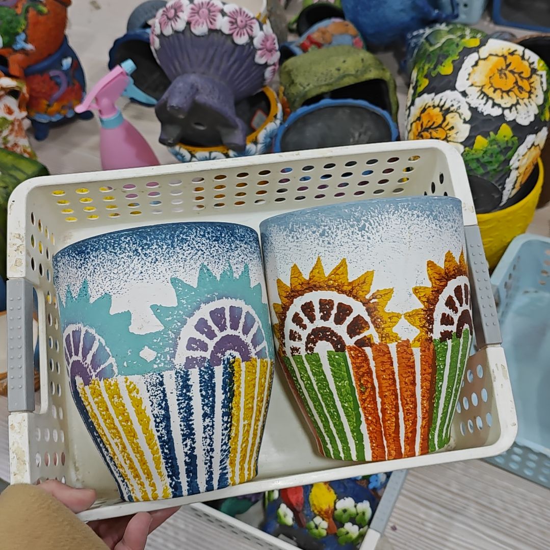 红陶吸水透气的白陶花盆凑满12发货