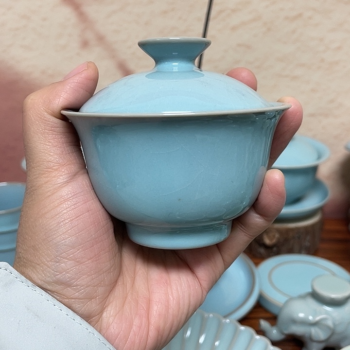 盖碗赵志强手签手作元宝两才1黄点