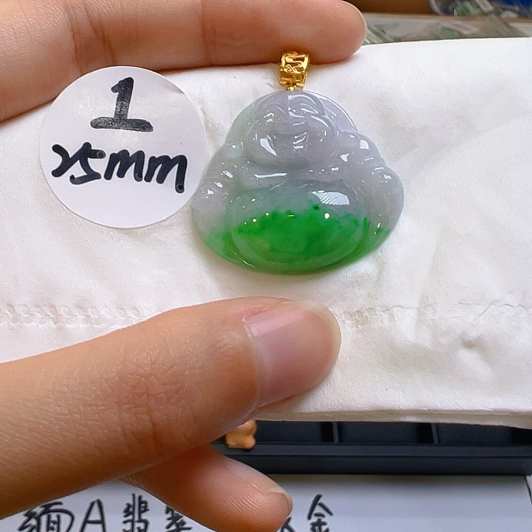翡翠18K金镶嵌颈饰翡翠