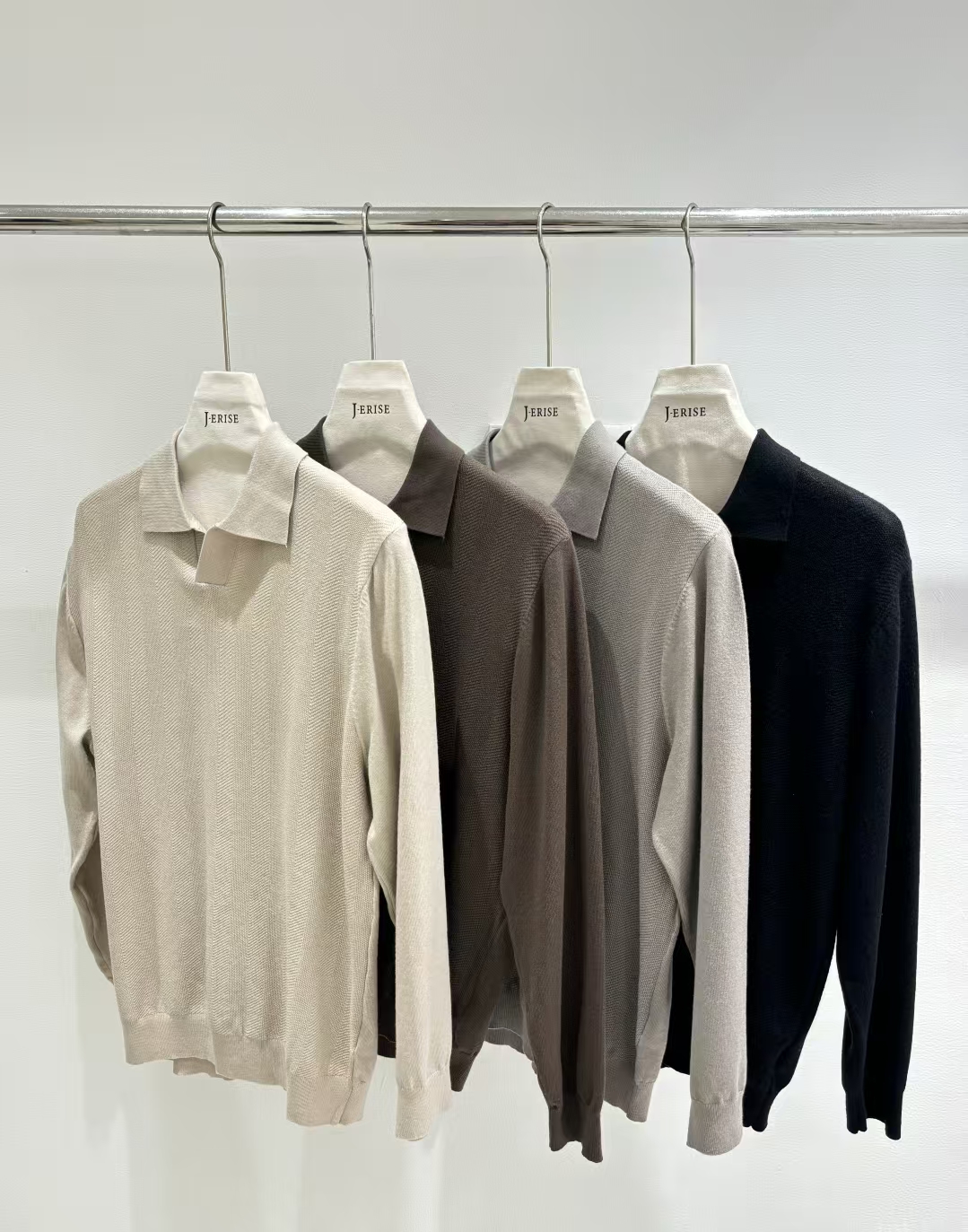 秋冬海鸥领针织POLO衫男M6735