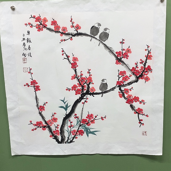 横款精品国画作品斗方