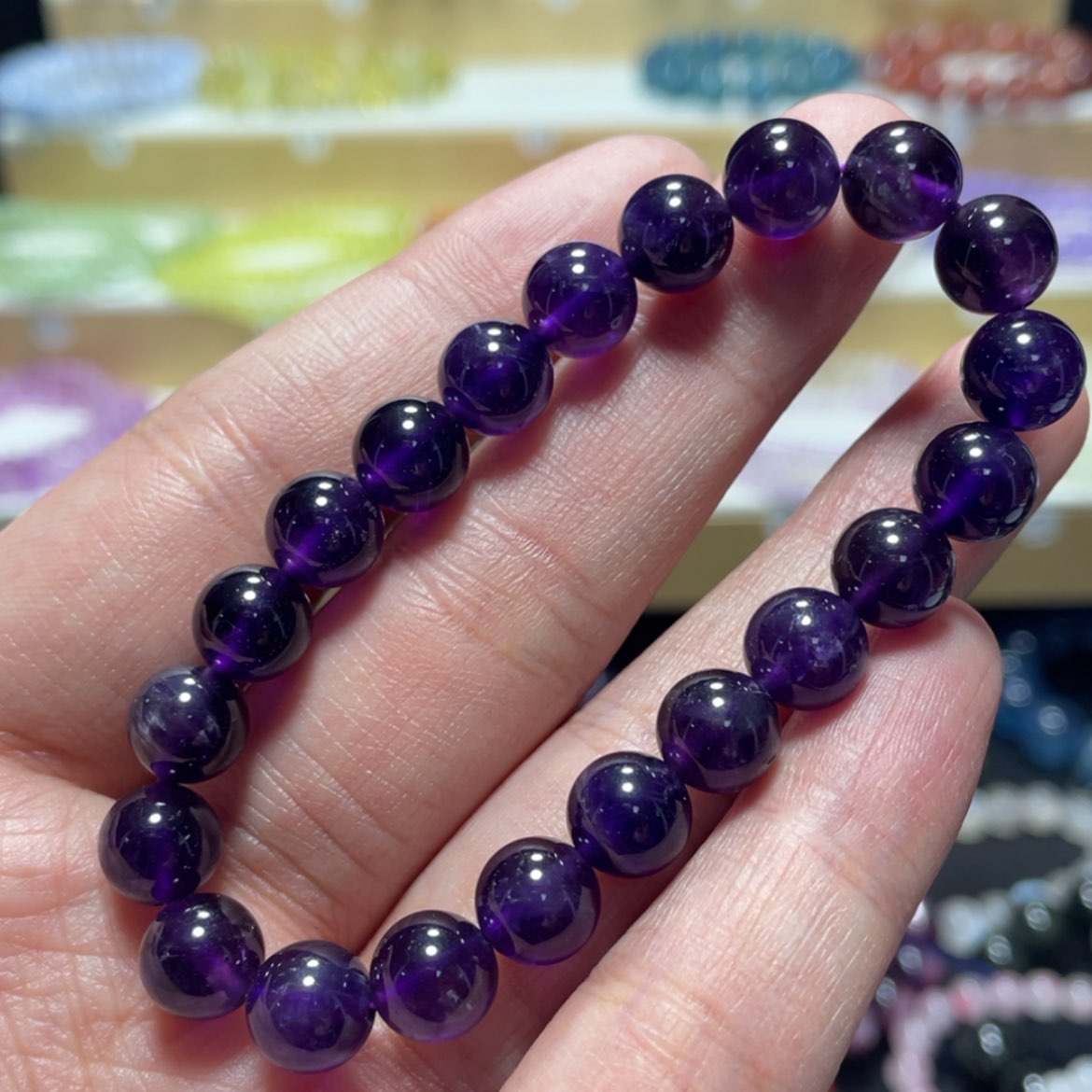 【闪购商品】水晶手串银S800镀金镶嵌