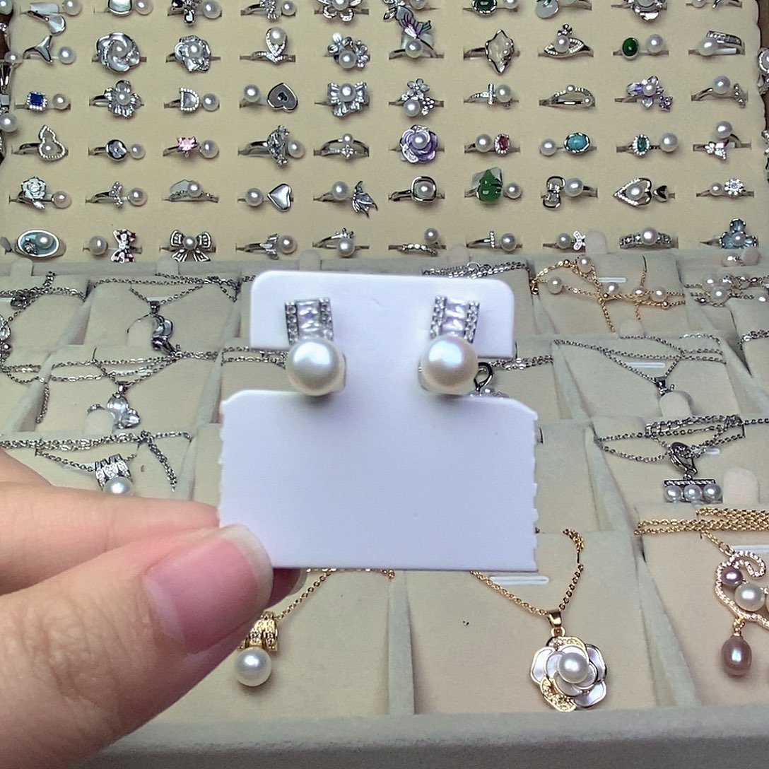 淡水珍珠耳饰银S925镶嵌