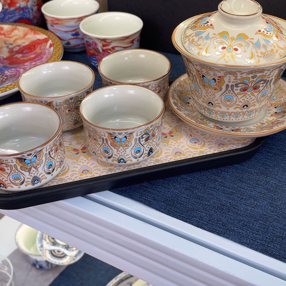 陶景德陶瓷盖碗茶具