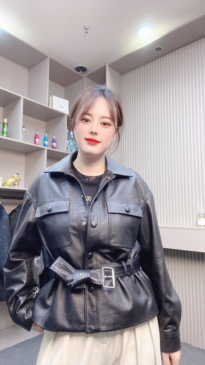 2025新款头层羊皮泡皮机车外套甜酷时尚休闲皮衣上衣短外套