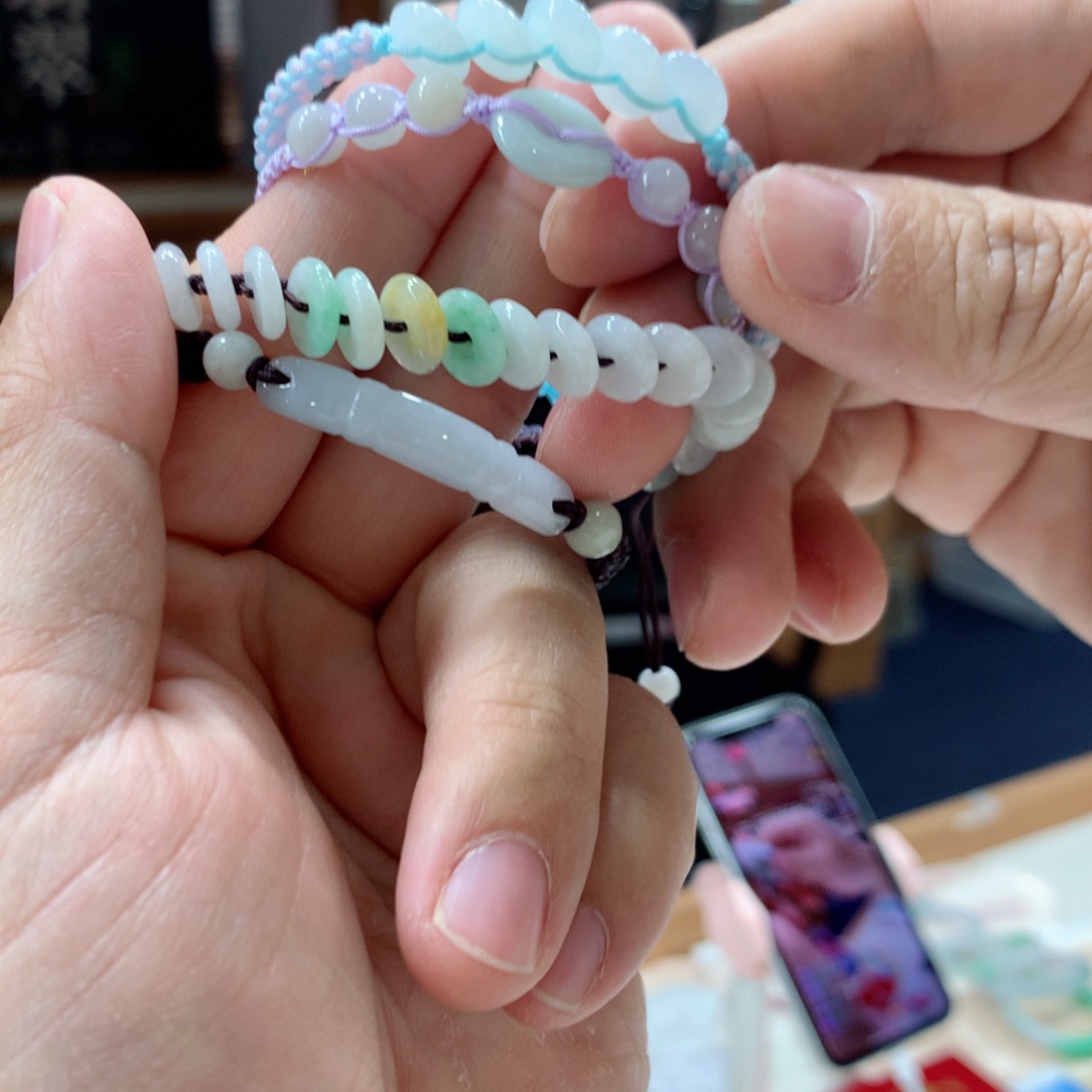 翡翠手链未镶嵌多样性发一