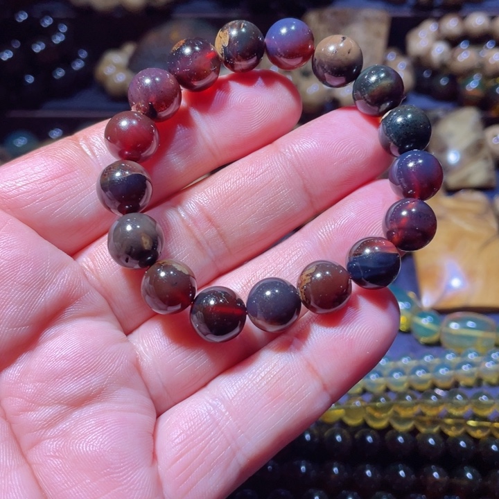 琥珀手链未镶嵌天然