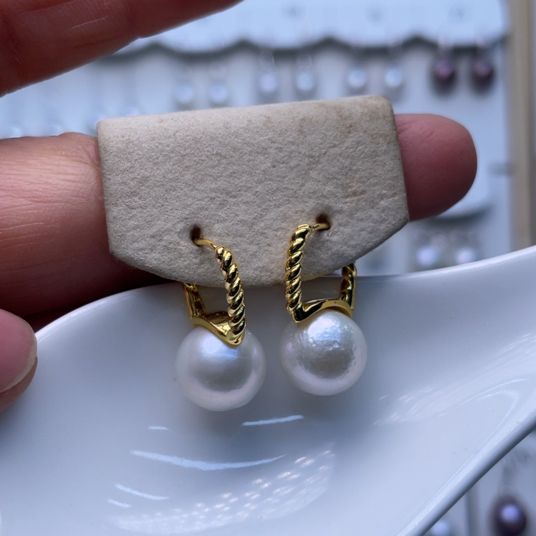 未镶嵌耳饰淡水珍珠