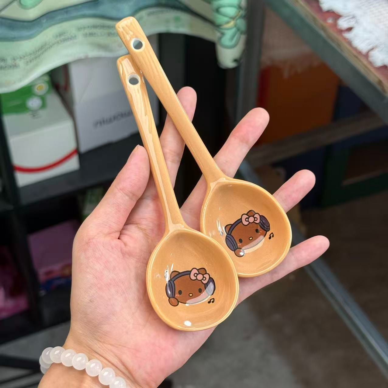 AA勺子勺子拍这里（多单默认合并发货）出口陶瓷小财华陶瓷直播间