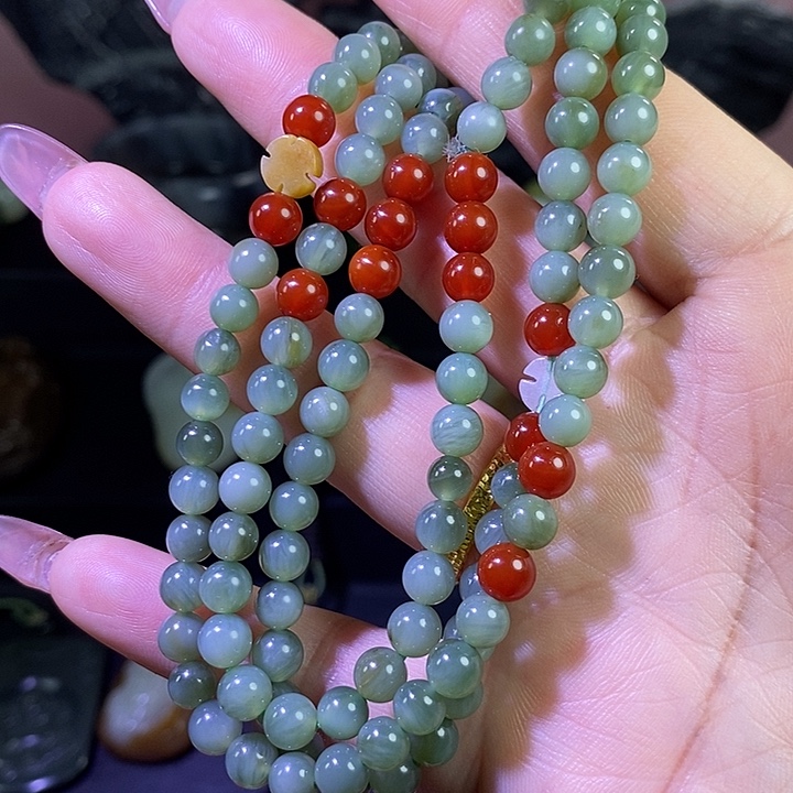 和田玉未镶嵌手链和田玉卡6