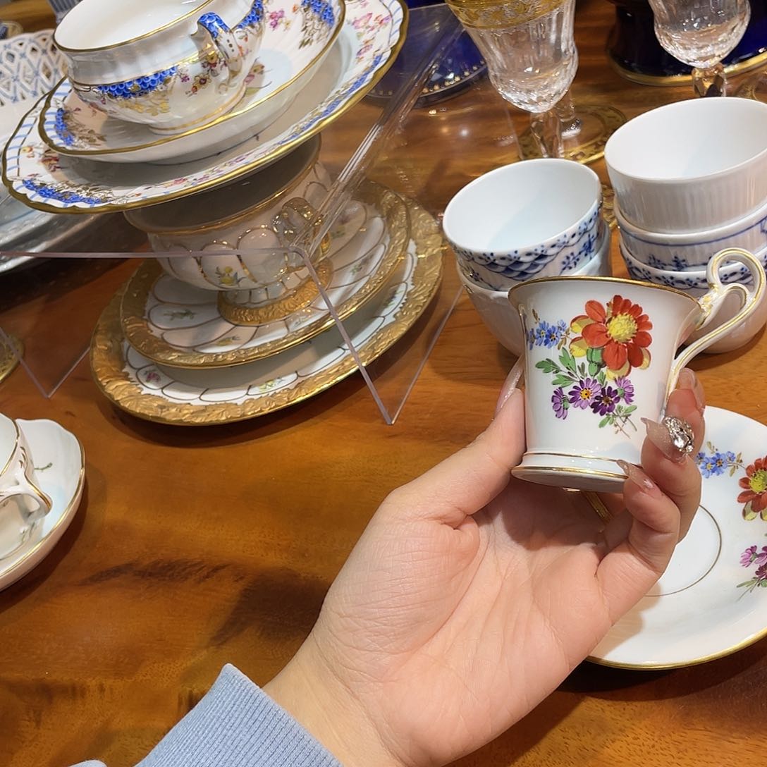 瓷片中古一等摩卡杯