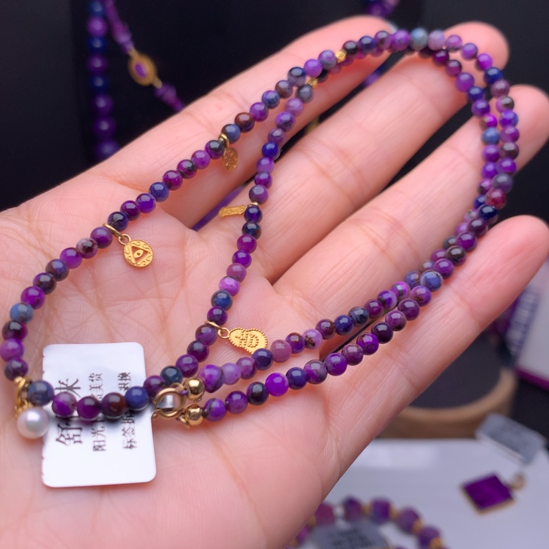 苏纪石（舒俱来）18K金镶嵌项链