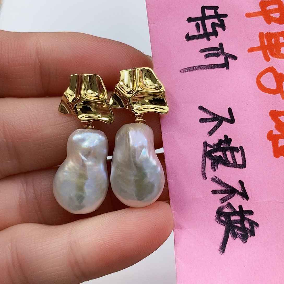 淡水珍珠特价不退不换淡水极光手工制作银S925镶嵌