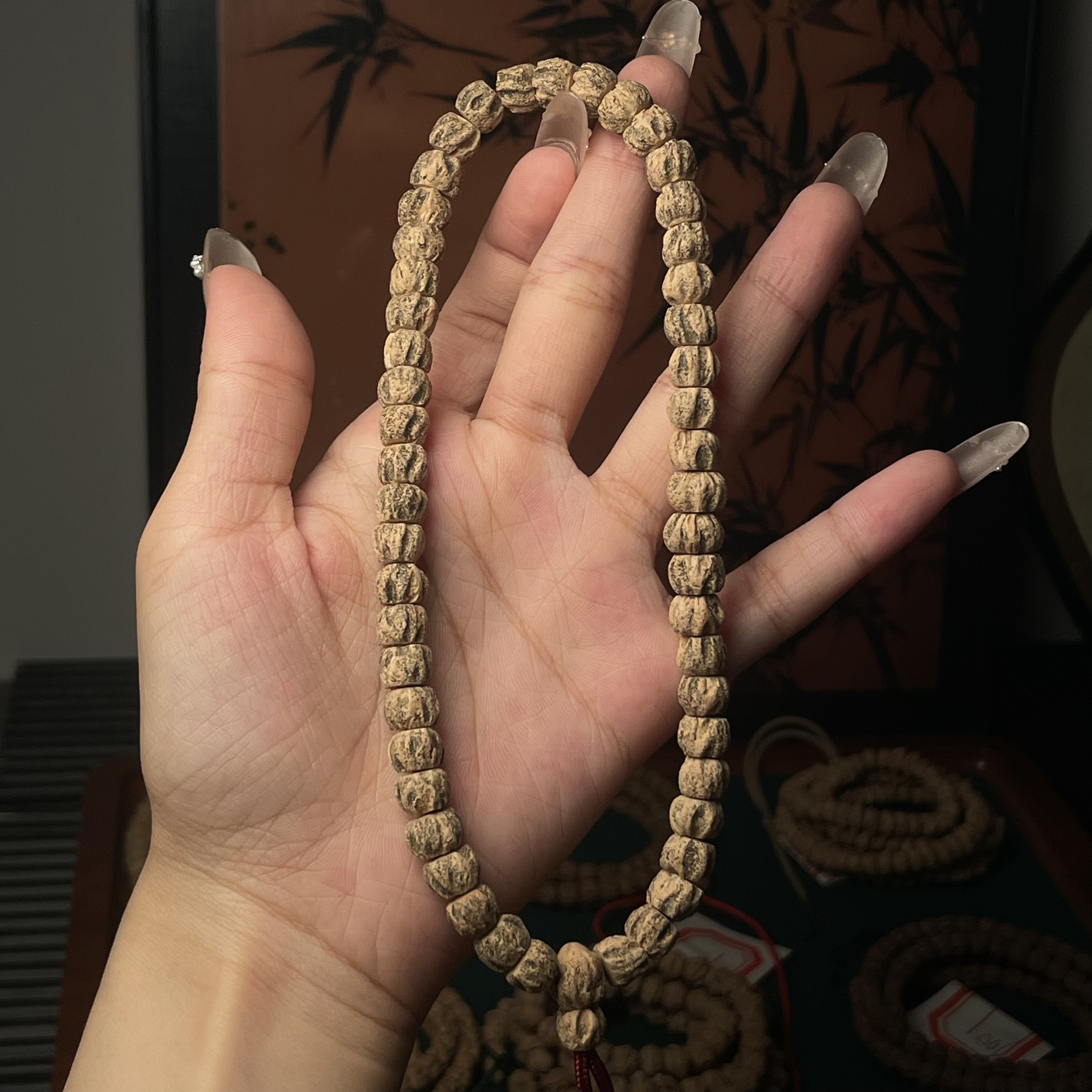 热振柏香脏皮方块顺纹小鬼手持