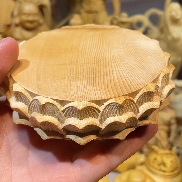 黄杨木瑕疵莲花座