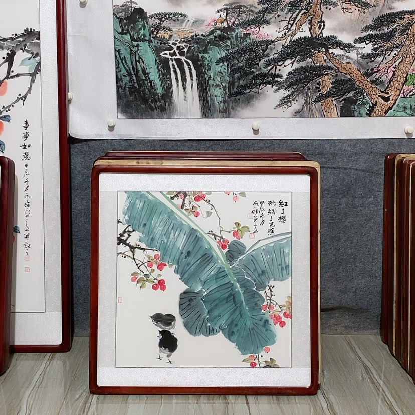 【闪购商品】国画书画作品带框65×65厘米