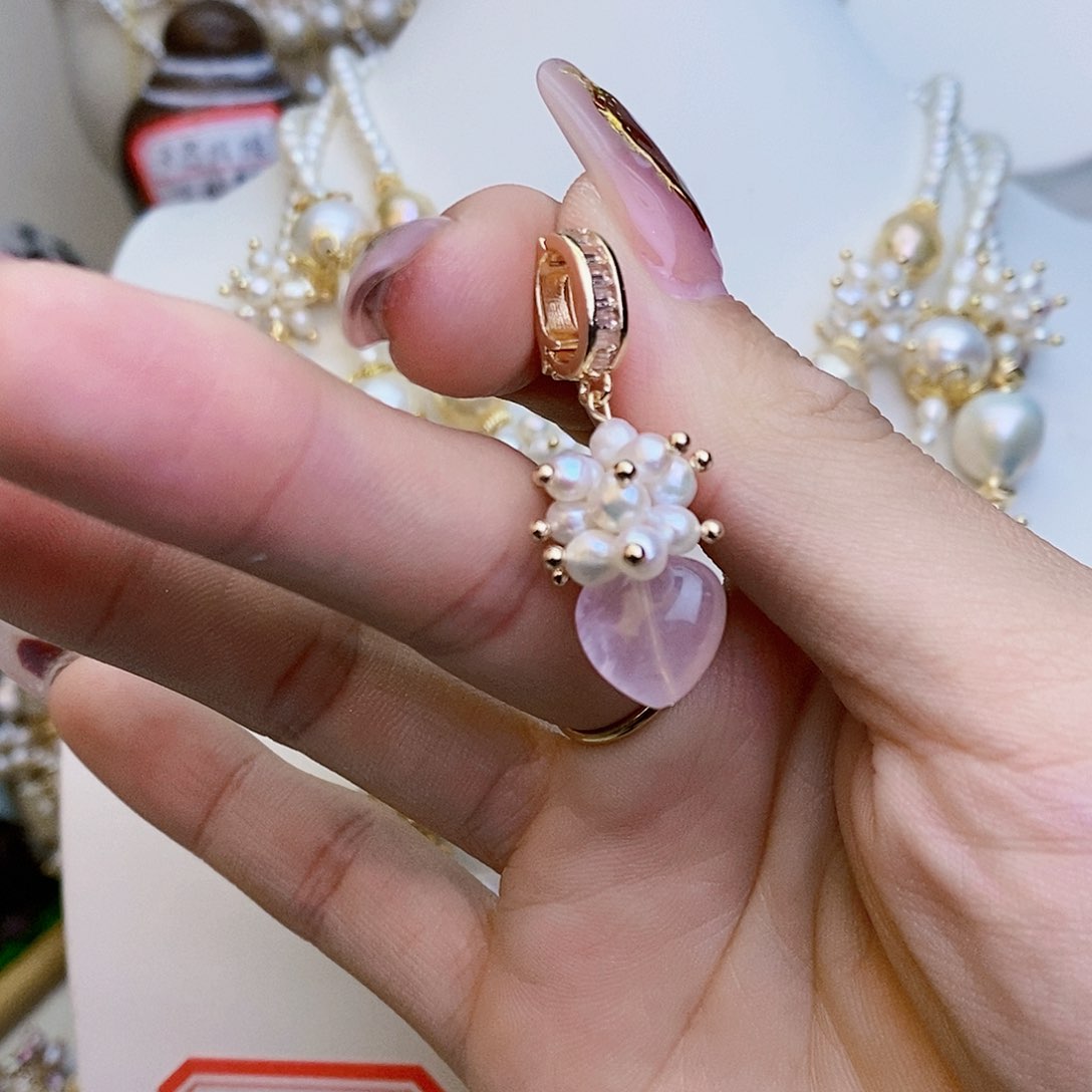 淡水珍珠颈饰银S925镶嵌