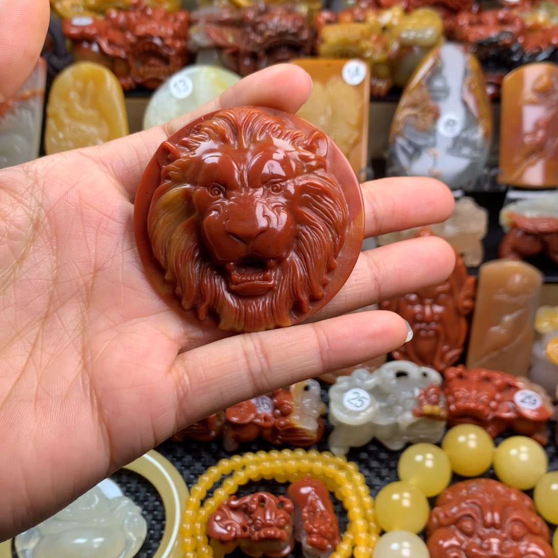 石英质玉（黄龙玉）挂件未镶嵌