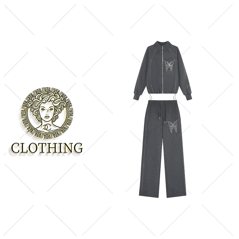 【CLOTHING/原创设计】B57085新款洋气百搭休闲套装