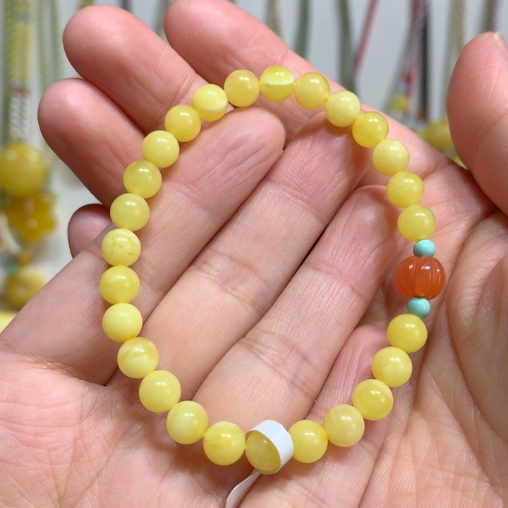 蜜蜡手链未镶嵌6m m