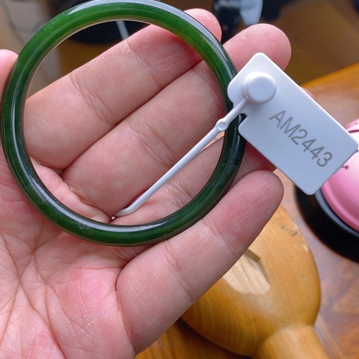 和田玉（碧玉）手镯未镶嵌58