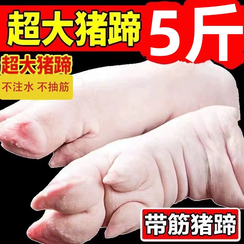 本地新鲜带筋猪蹄 猪前蹄 5斤【兰妹生鲜】
