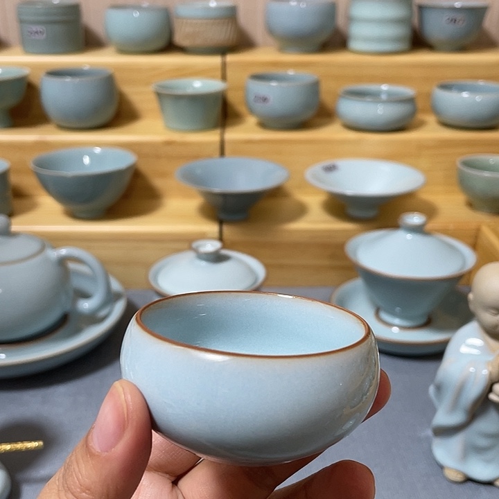 陶瓷杯子天青禅定小号60ml