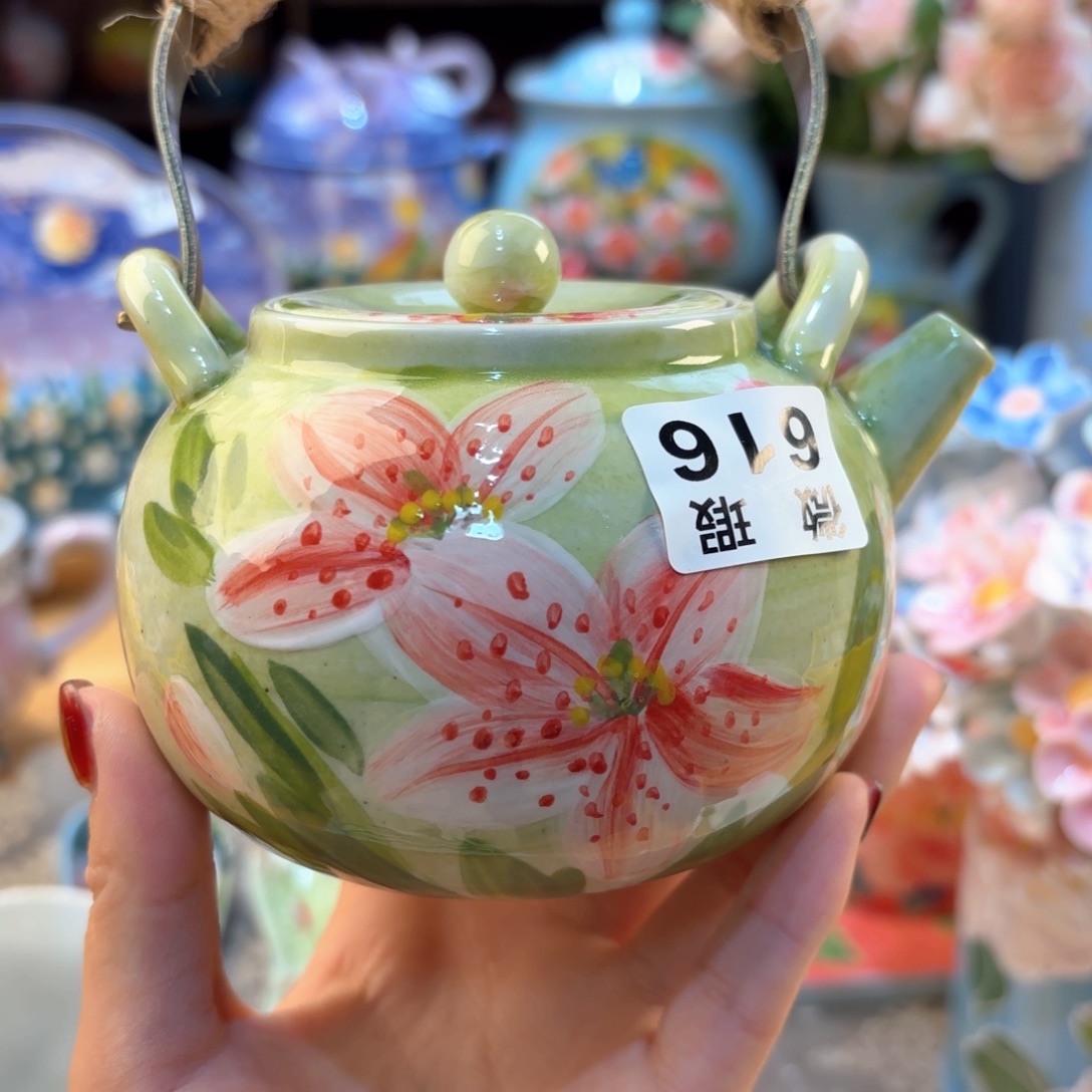 景德镇手绘高温釉下彩陶瓷茶具