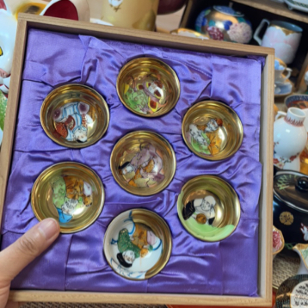 九谷七福神杯子一套