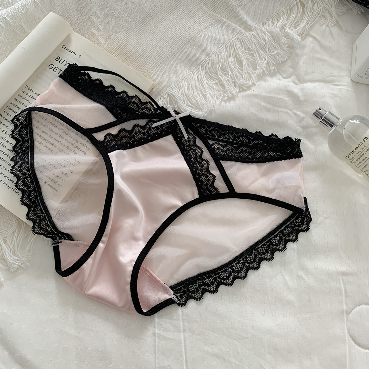 性感蕾丝透气舒适镂空夏季纯欲风中腰内裤女