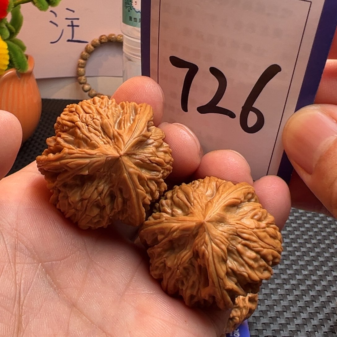 文玩核桃把件全品御龙粗筋三棱38尺寸726号