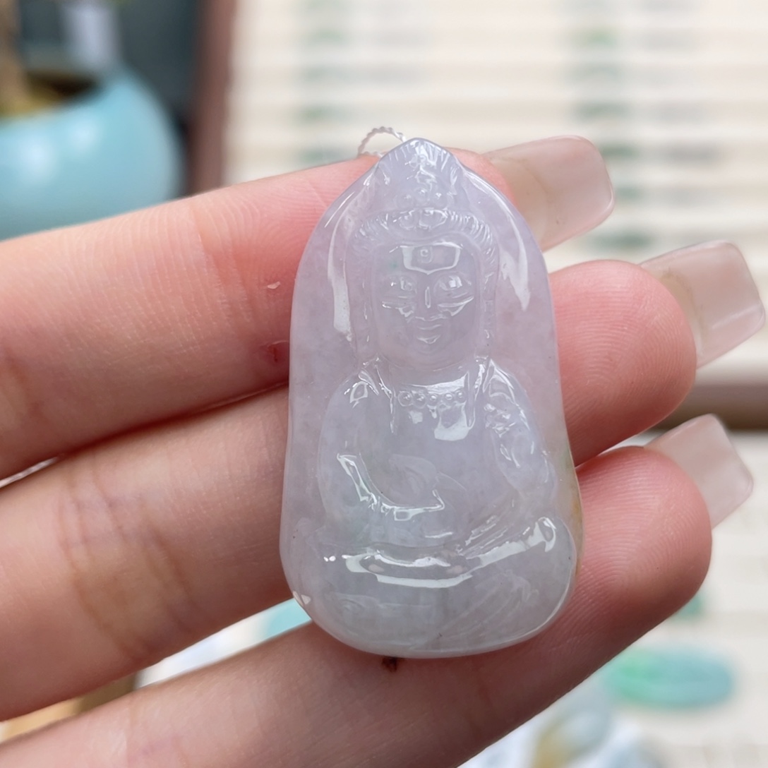 翡翠未镶嵌吊坠(不含链)a08白冰桂花糕宝宝佛