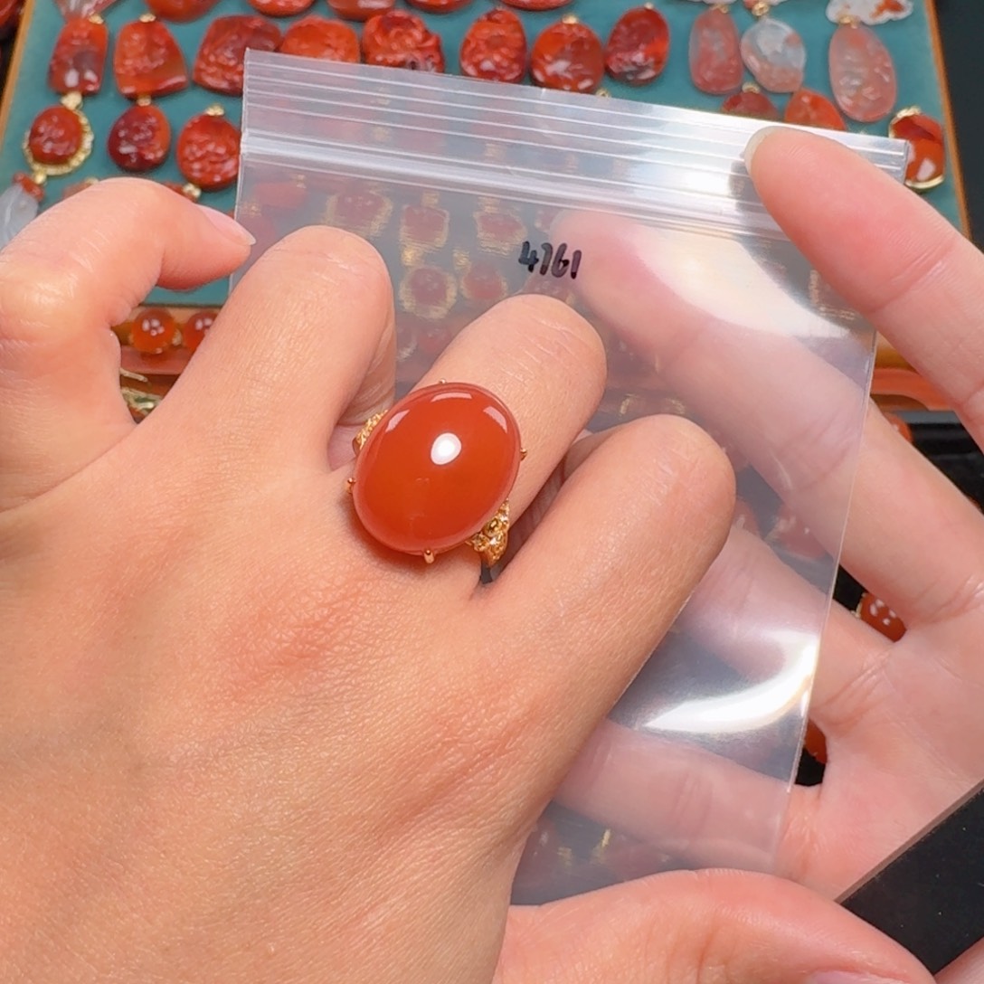 南红玛瑙南红银S925镶嵌