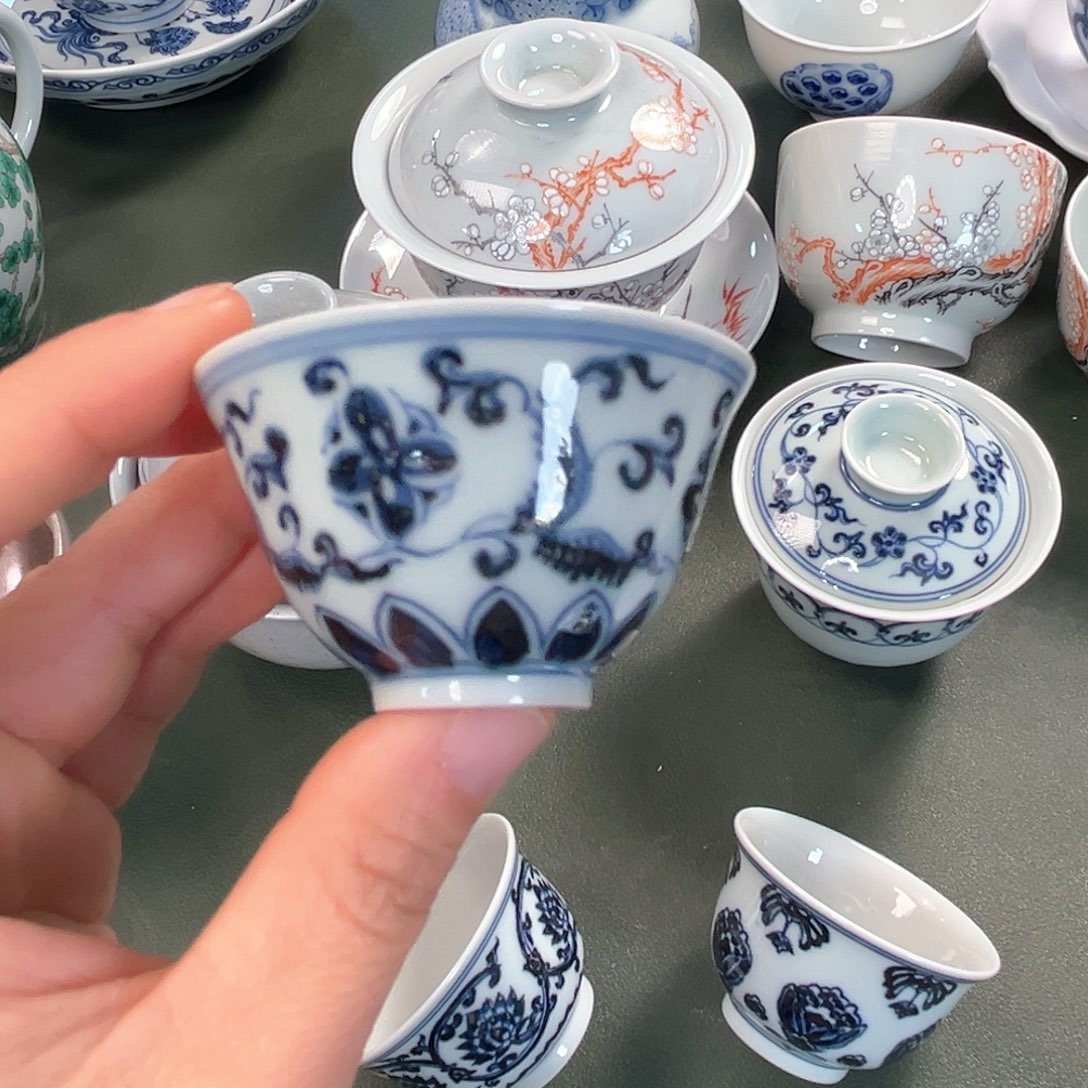 杯福*沈青花瓷器青花瓷器