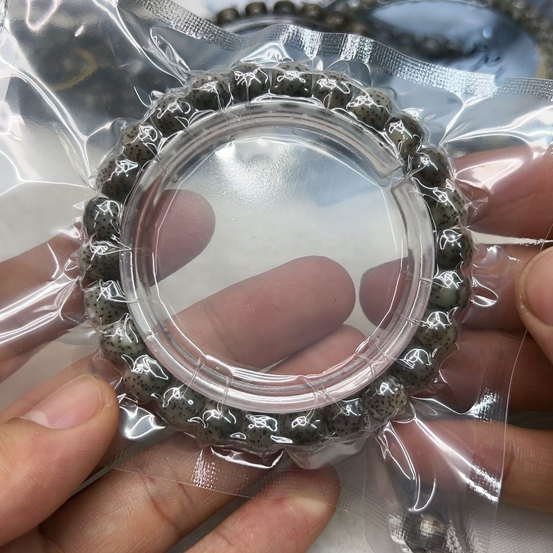 星月菩提手串91殿堂卡姿兰大眼睛黑冰石玉星月菩提单圈98