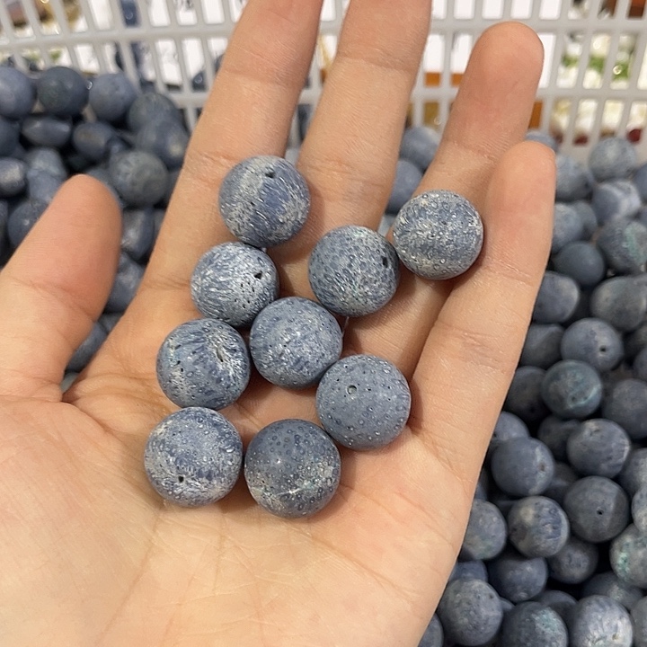 合金玛瑙/玉髓珠宝半成品4颗16mm蓝精灵圆珠