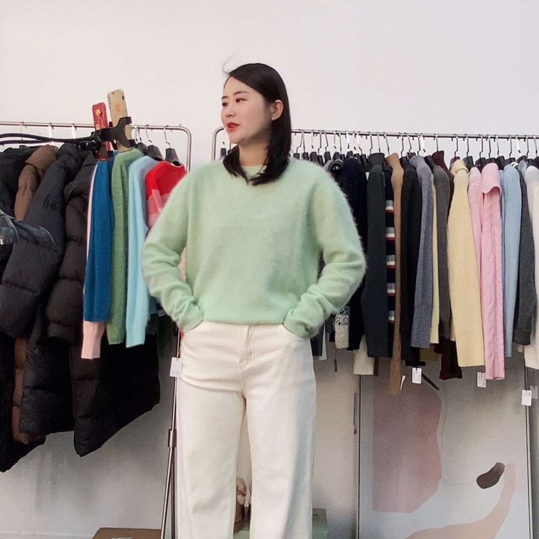 140斤以内圆领拉绒绿色