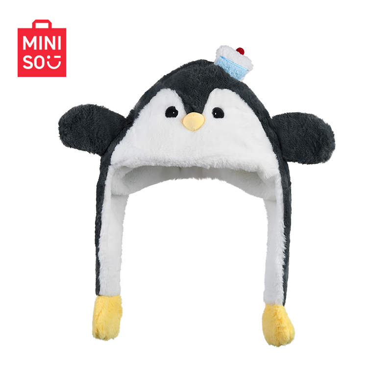 【宋亚轩同款】名创优品奇趣系列呆萌企鹅毛绒单帽秋冬可爱保暖帽