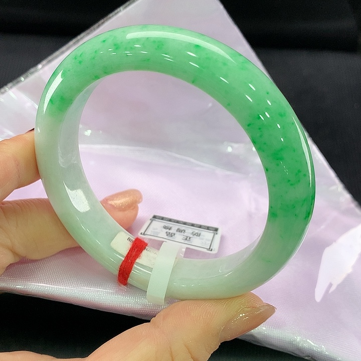 翡翠手镯未镶嵌A*y正圈57.5