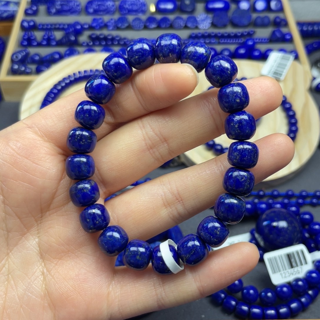 *****青金石未镶嵌老型手串10+