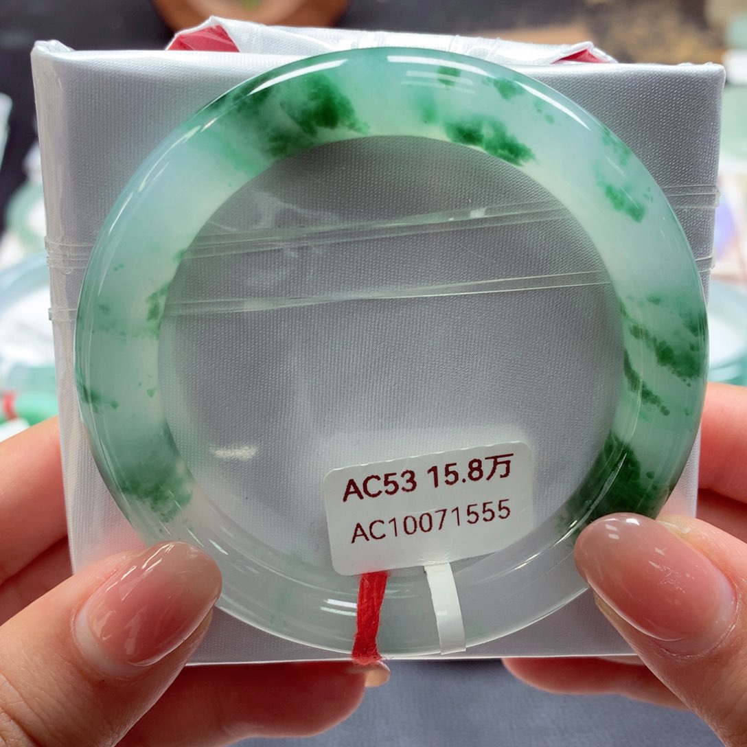 翡翠手镯未镶嵌53圆（26）5号