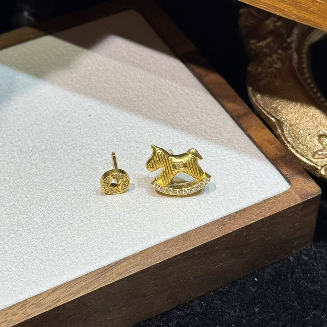 足金999 黄金5G工艺 耳饰
