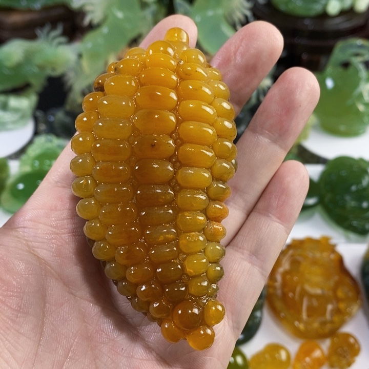 未镶嵌岫玉手把件