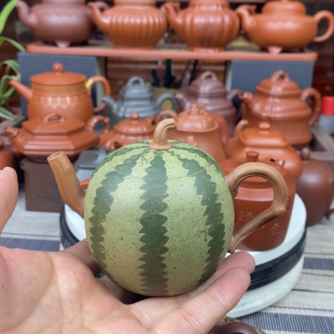 紫砂茶壶西瓜200cc特价包邮