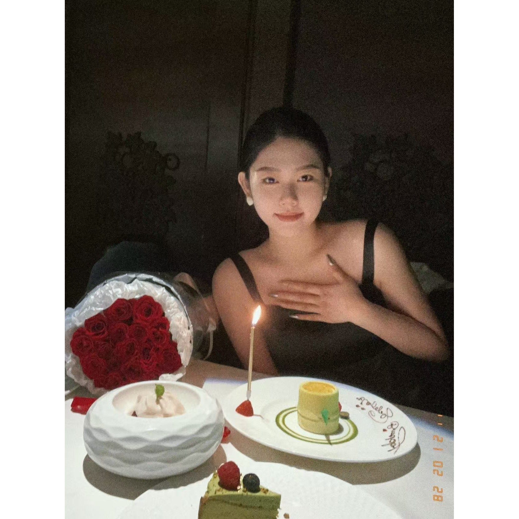 【庭庭】高奢真皮女包（蓝腋下）