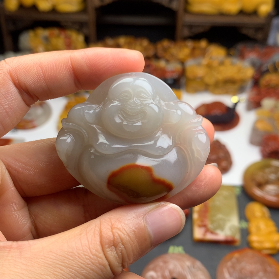 石英质玉（黄龙玉）挂件未镶嵌