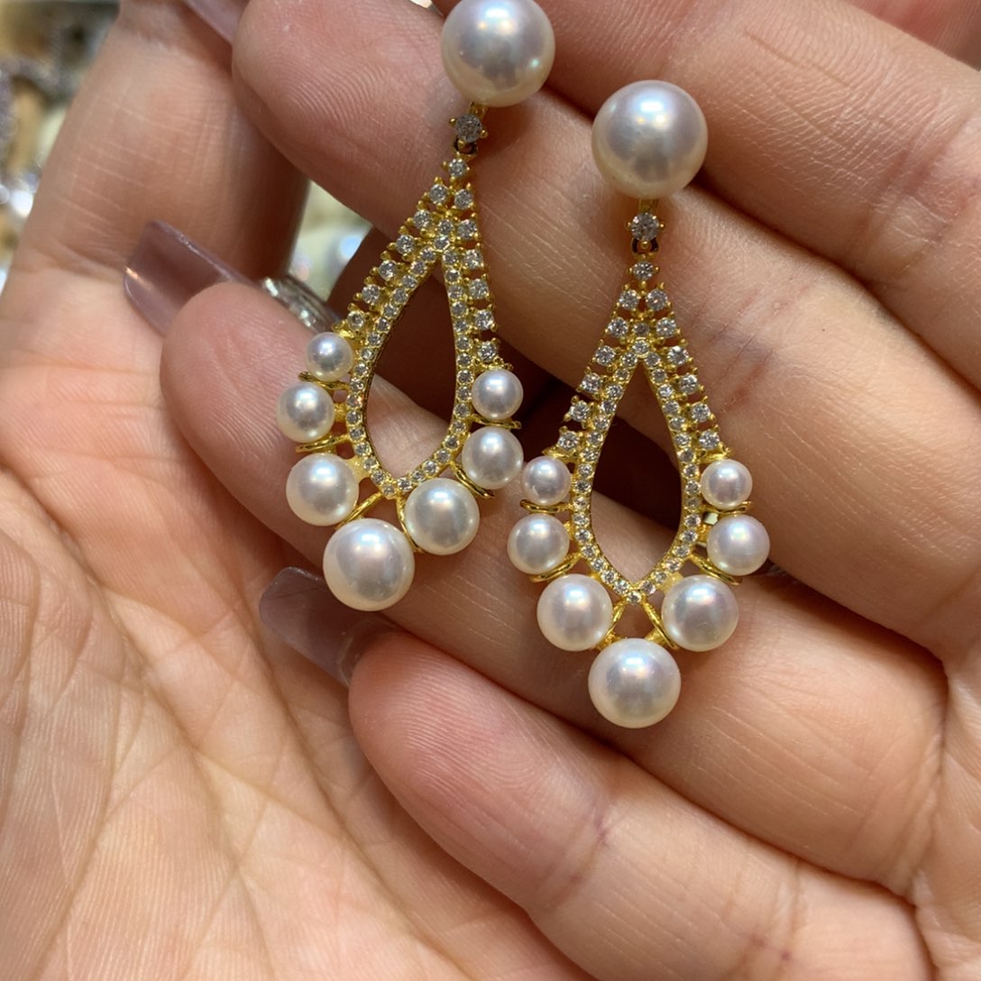 淡水珍珠耳饰未镶嵌