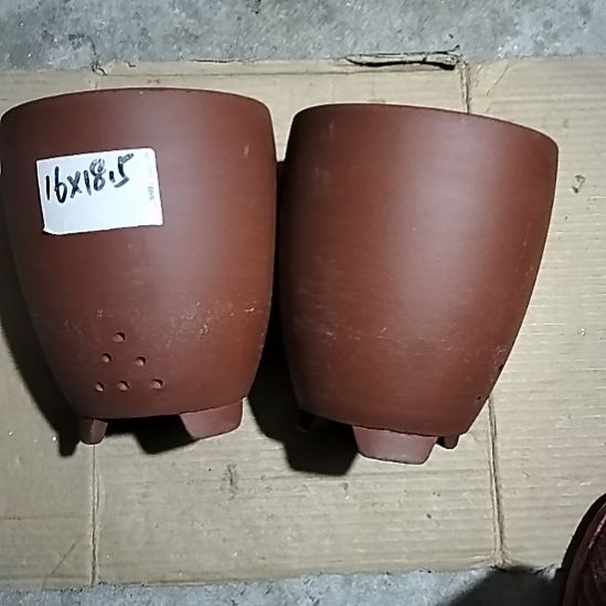 紫砂红泥三角两个