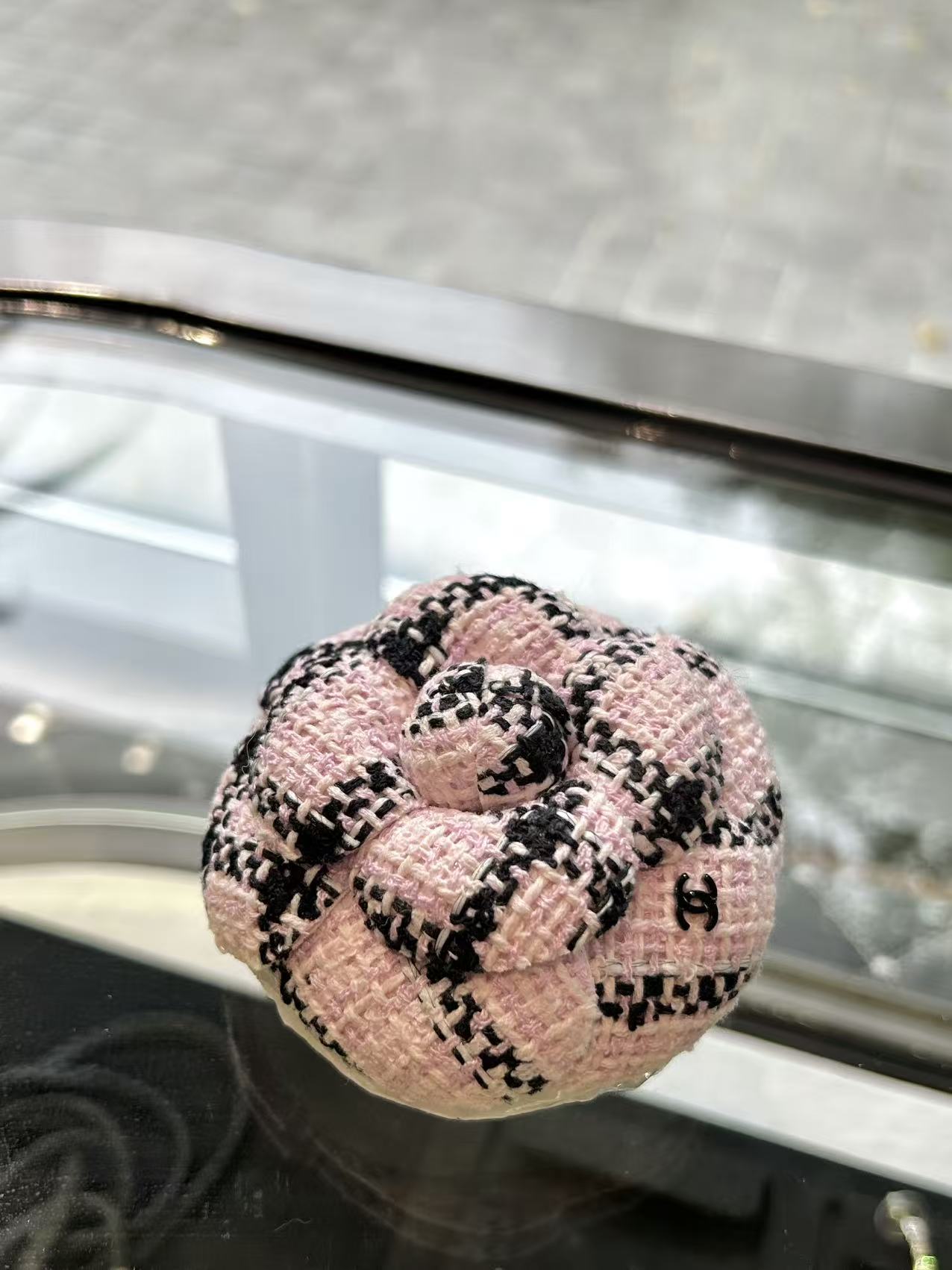 未使用 Chanel/香奈儿 黑粉山茶花胸针 25s 17108677