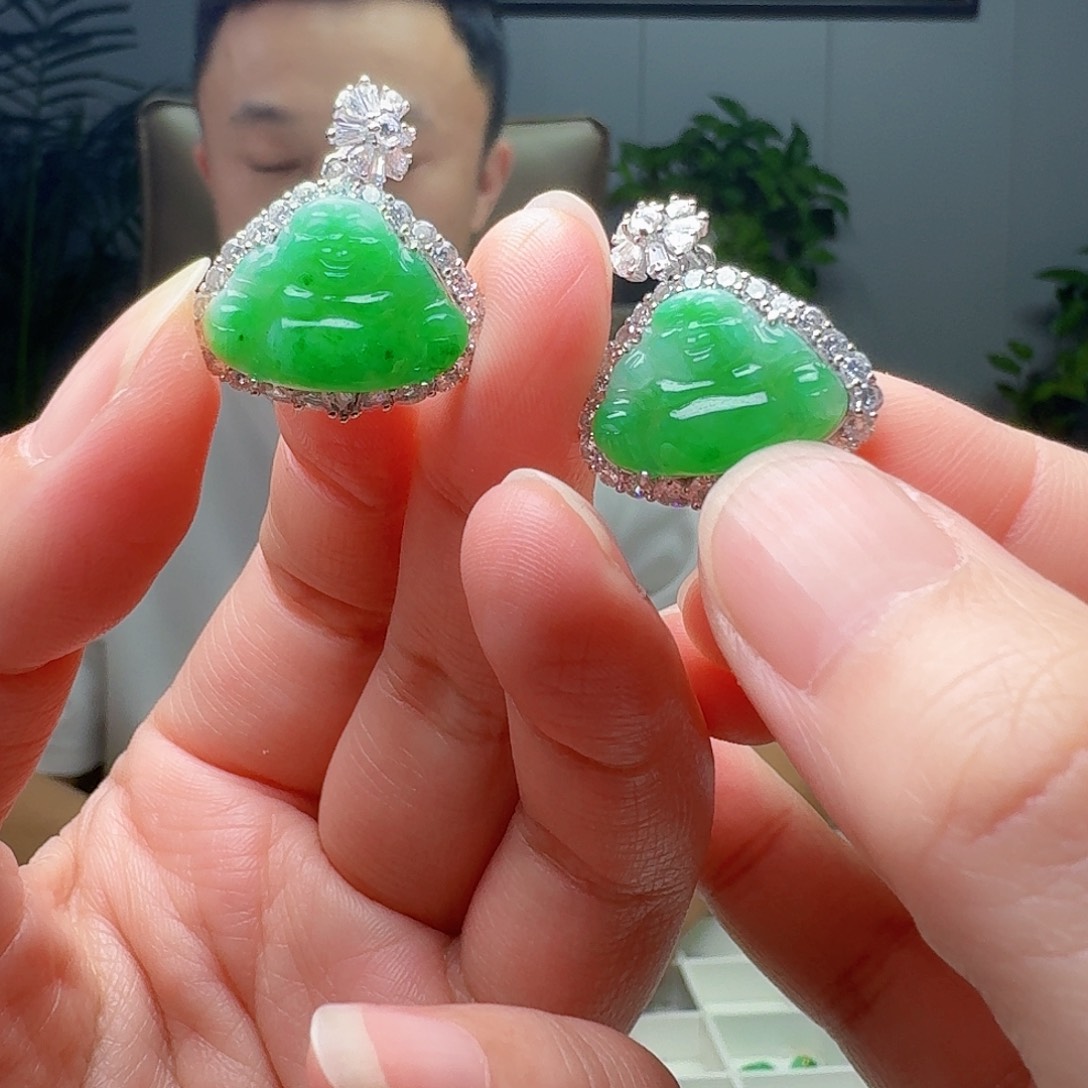 翡翠银S925镶嵌吊坠(不含链)多样性发货其一